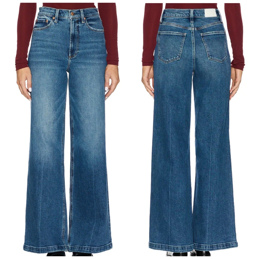 Pistola Lana Wide-Leg Jeans 31 Cider High-Rise Stretch Denim Retro 90s Coastal